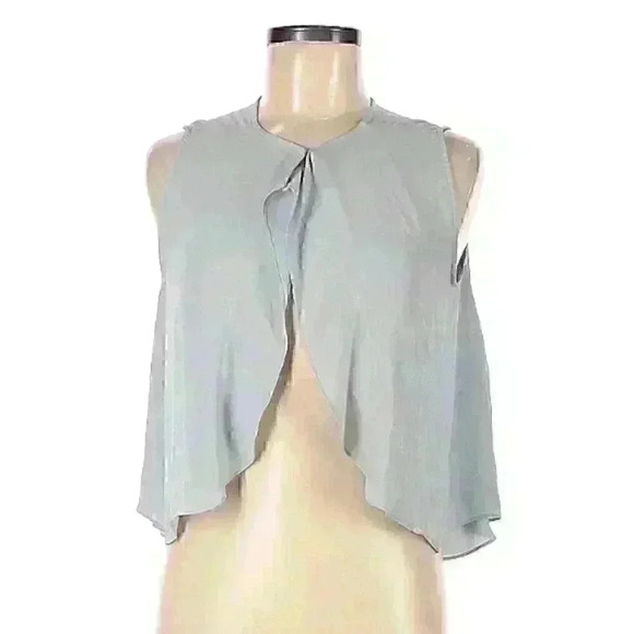 BCBGMAXMZRIA GREY SLEEVLESS BLOUSE size M - Picture 1 of 2